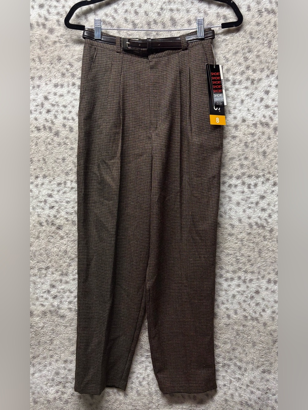 VINTAGE BRIGGS HIGH RISE PLEATED FRONT TROUSERS